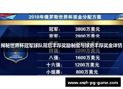 揭秘世界杯冠军球队背后丰厚奖励制度与球员丰厚奖金详情
